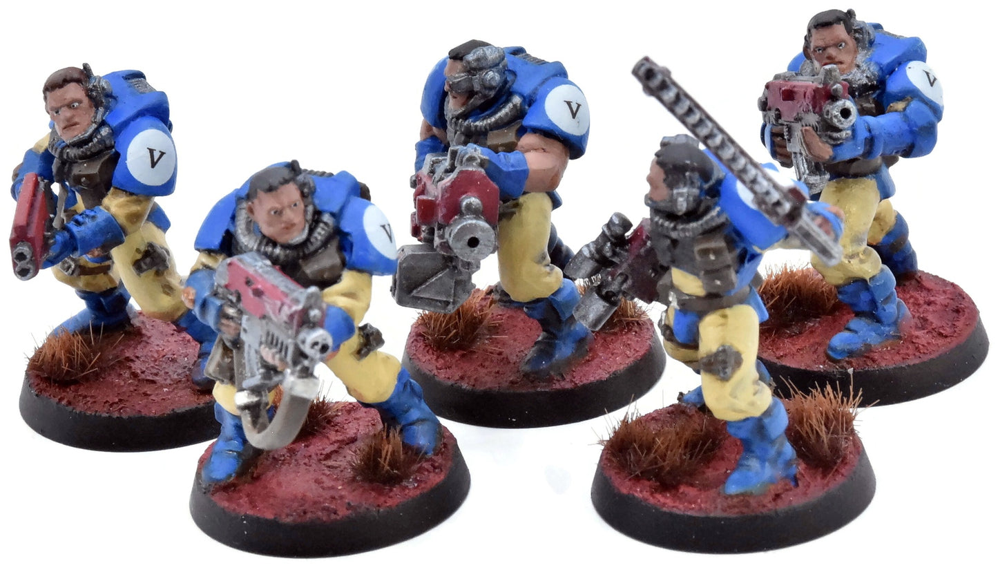 SPACE MARINES 5 Scouts #1 WELL PAINTED Warhammer 40K