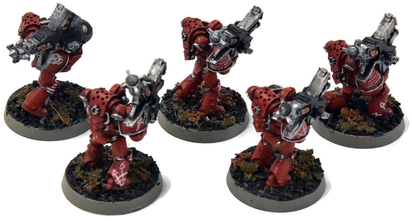 SPACE MARINES Horus Heresy 5 Devastators #1 WELL PAINTED Warhammer 40K