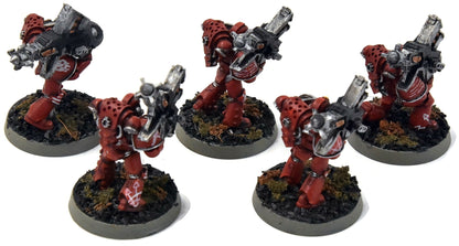 SPACE MARINES Horus Heresy 5 Devastators #1 WELL PAINTED Warhammer 40K