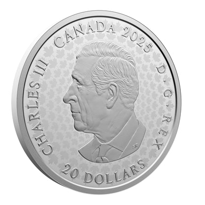 Great Hunters: Grey Wolf – 1 oz. $20 1 oz Fine Silver Ultra High Relief Coin (250386)