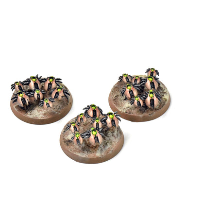 NECRONS 3 Scarab Swarms #1 WELL PAINTED Warhammer 40K