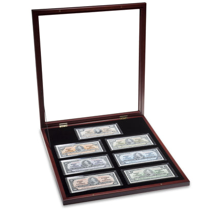 Showcase For 7 Banknotes Including Capsules