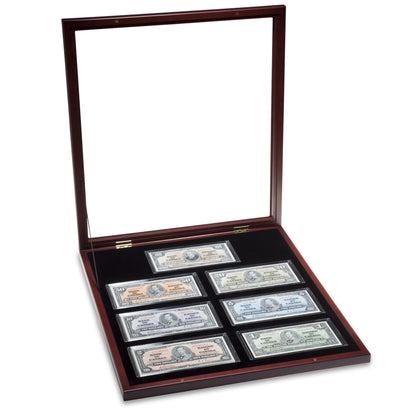 Showcase For 7 Banknotes Including Capsules