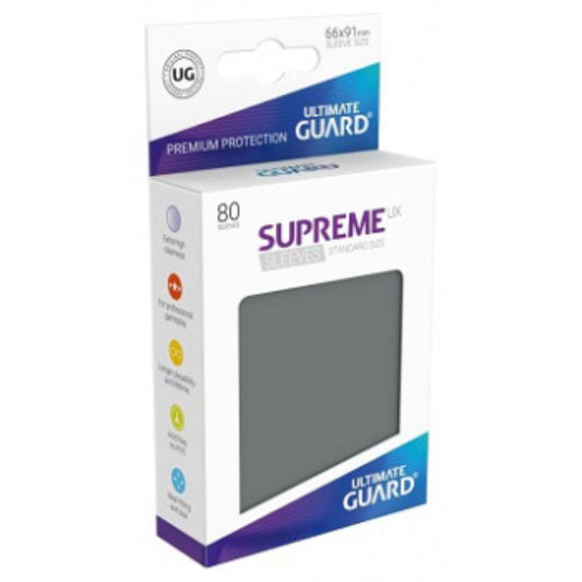 Ultimate Guard Sleeves Supreme Ux Dark Grey 80Ct