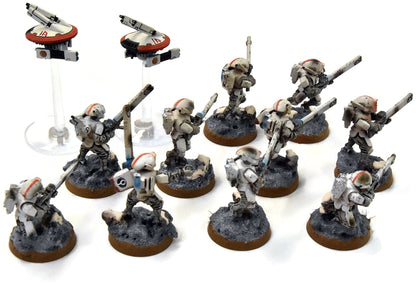 TAU EMPIRE 10 Fire Warriors #2 WELL PAINTED Warhammer 40K