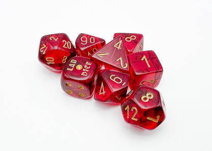 Translucent 7-die Set Crimson/gold