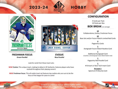 Upper Deck SP Authentic Hockey 23/24 Hobby Box