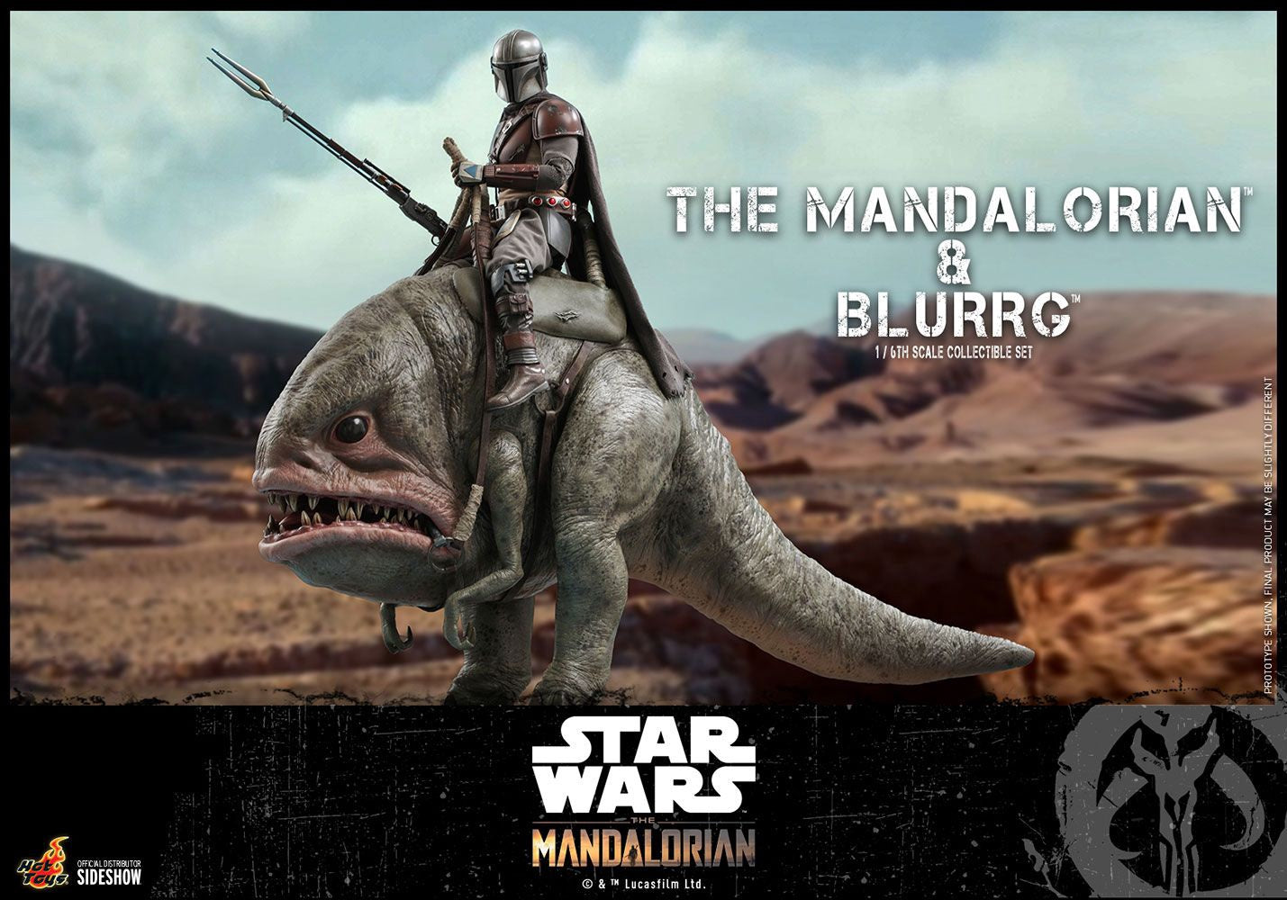 Mandalorian™ & Blurrg™ Sixth Scale Figure Set by Hot Toys Television Masterpiece Series - Star Wars: The Mandalorian™