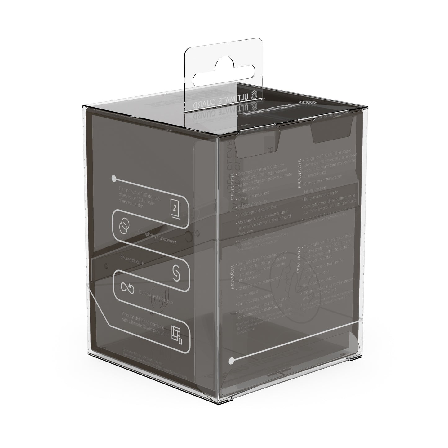 Ultimate Guard Deck Case Boulder 100+ Clear Onyx