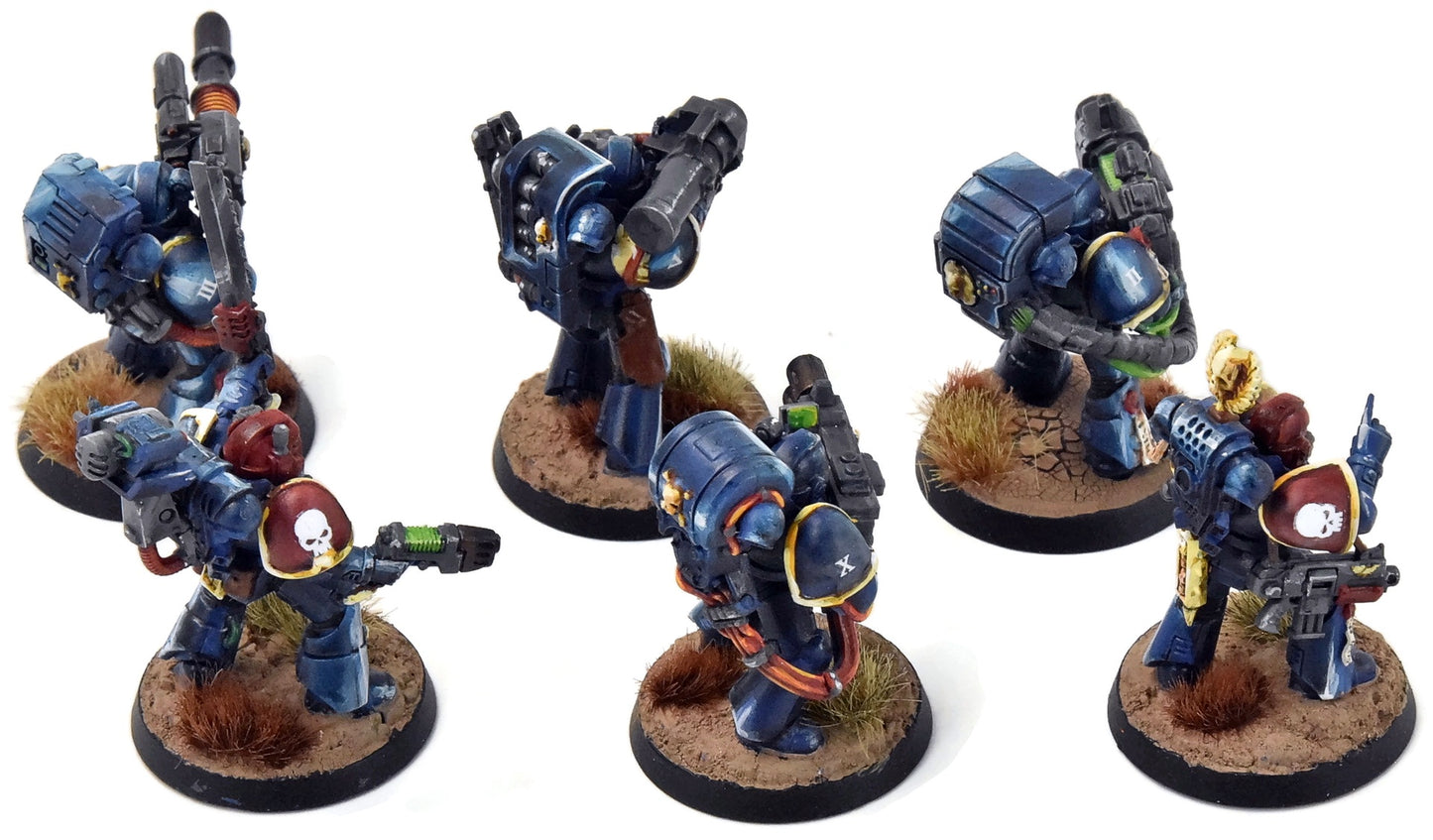 ULTRAMARINES 7 Devastators Squad #2 WELL PAINTED Warhammer 40K