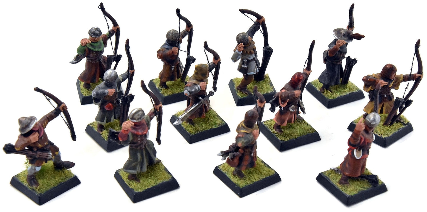BRETONNIA 12 Peasant Bowmen #2 WELL PAINTED Warhammer Fantasy