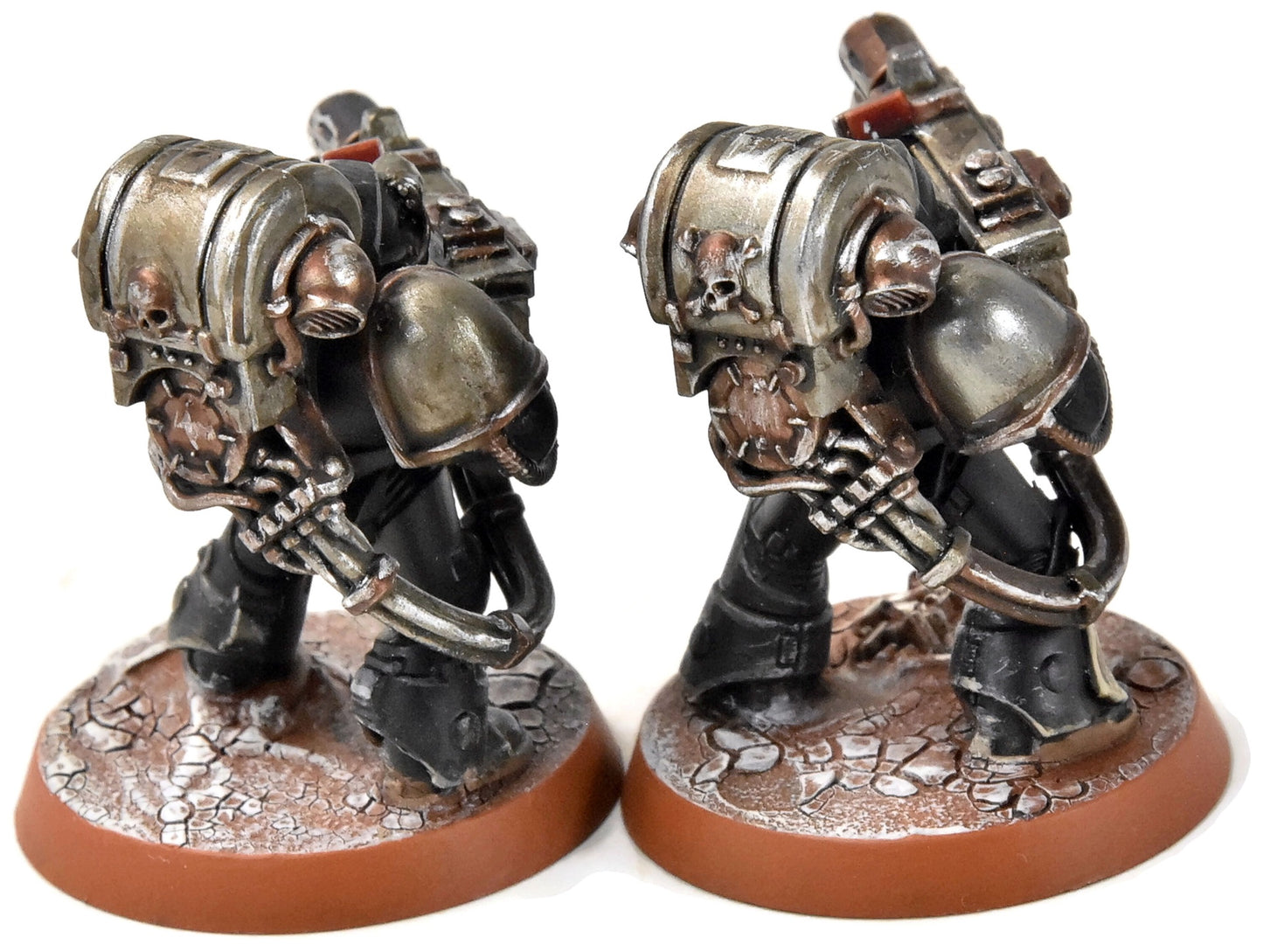 SPACE MARINES 2 Marines with Heavy Melta #1 WELL PAINTED Warhammer 40K