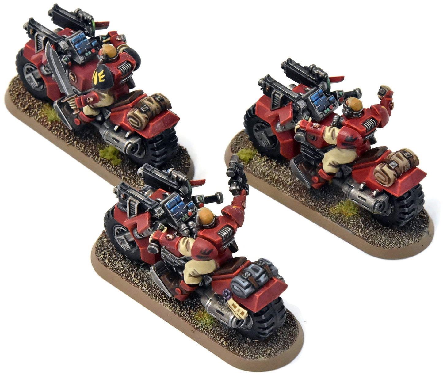 BLOOD ANGELS 3 Scouts Bike #3 PRO PAINTED Warhammer 40K Bikes