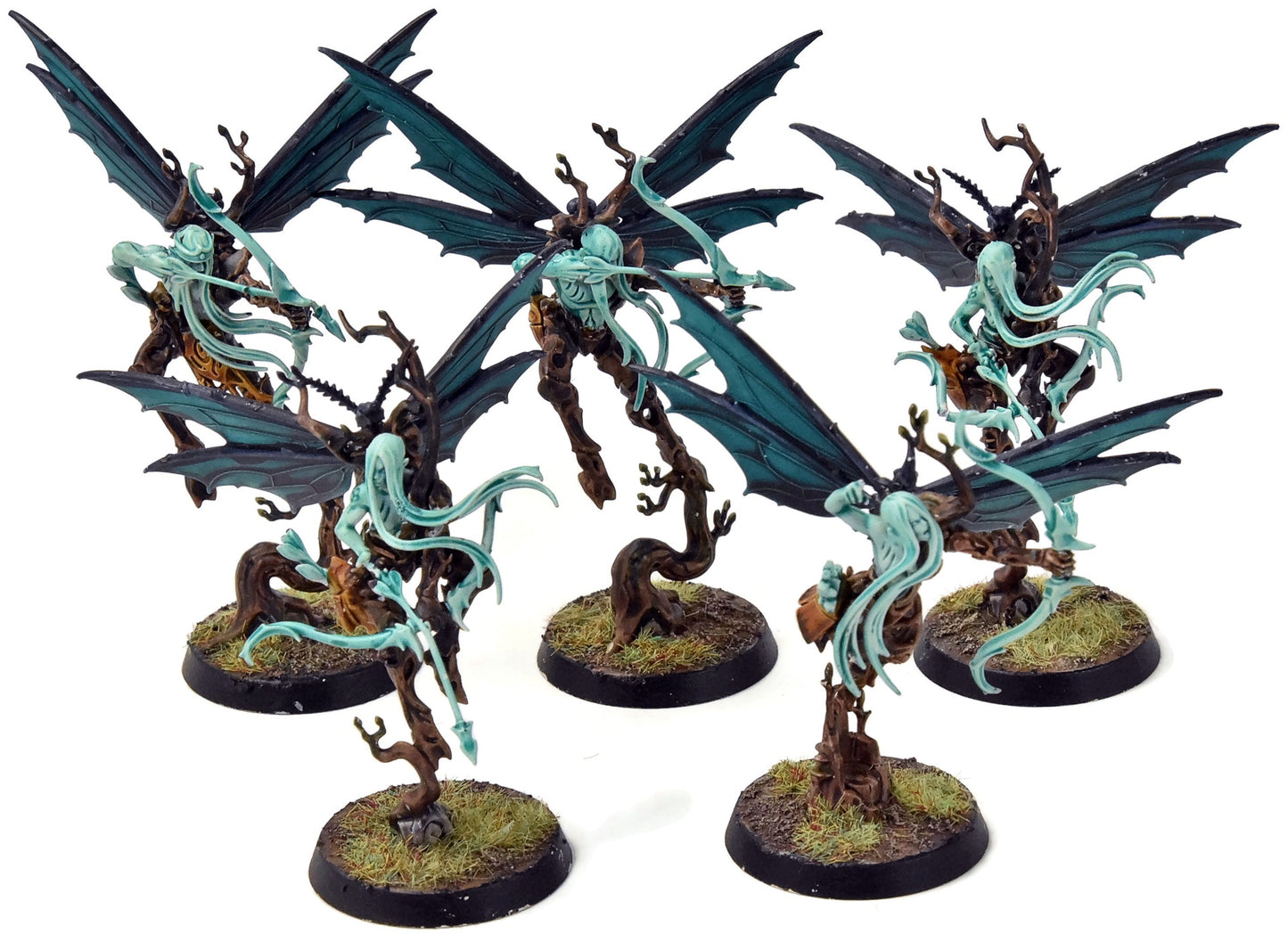 SYLVANETH 5 Gossamid Archers #1 Sigmar WELL PAINTED