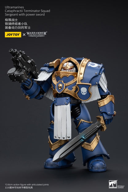 Cataphractii Terminator Squad Sergeant with Power Sword Ultramarines Joy Toy