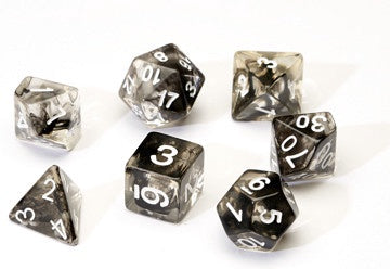 Sirius Dice Translucent Black Cloud Resin 7-die Set