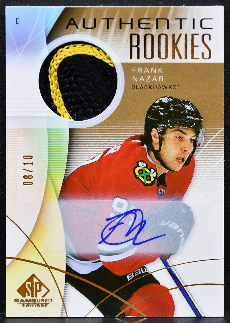 2024-25 SP Used Gold Premium Material Nazar Blackhawks RC Auto 08/10 Patch 4838
