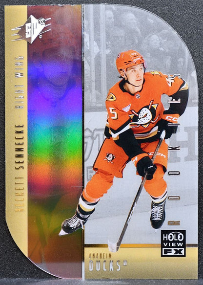 2025-26 SPx HoloView FX Rookie Beckett Sennecke HV-39 Anaheim Ducks RC 0054
