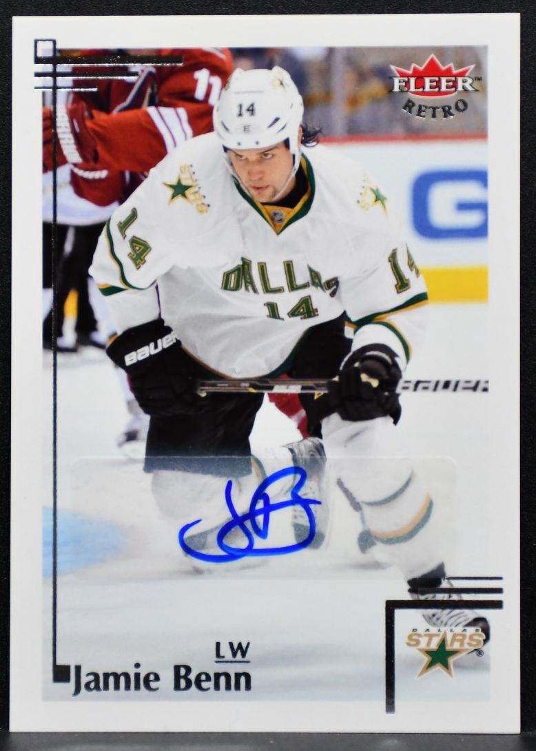 2012-13 Fleer Retro Autographs Jamie Benn 73 Dallas Stars Auto 7362