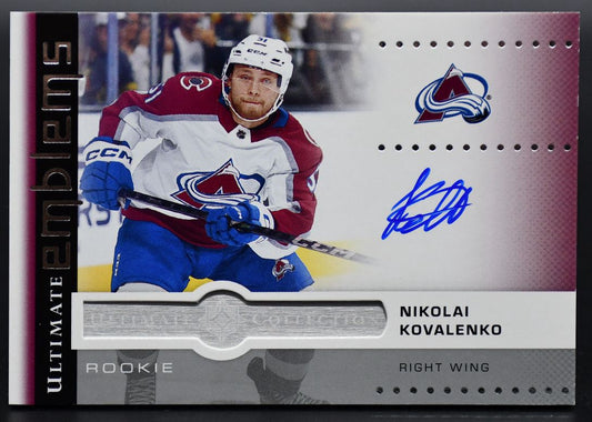 2024-25 UD Ultimate Collection Nikolai Kovalenko Colorado Avalanche RC Auto