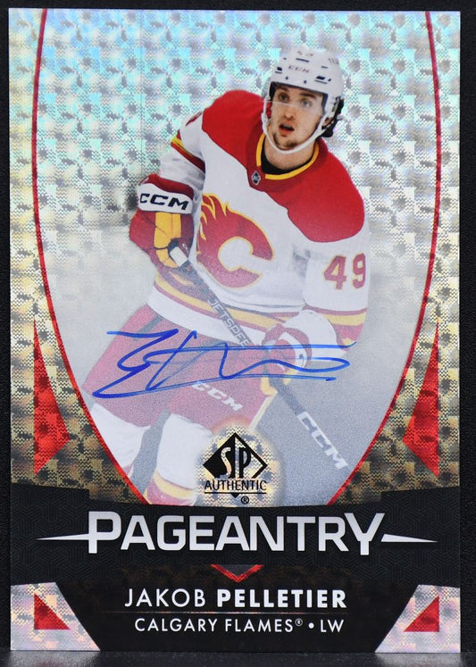 2023-24 SP Authentic Pageantry Autographs Jakob Pelletier P-88 Flames Auto 5600