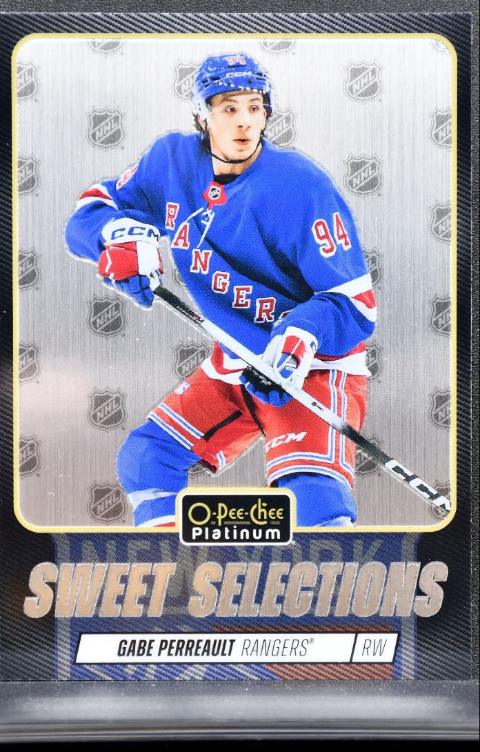 2025-26 O-Pee-Chee Platinum Sweet Selections Gabe Perreault SS-8 Rangers RC 3819