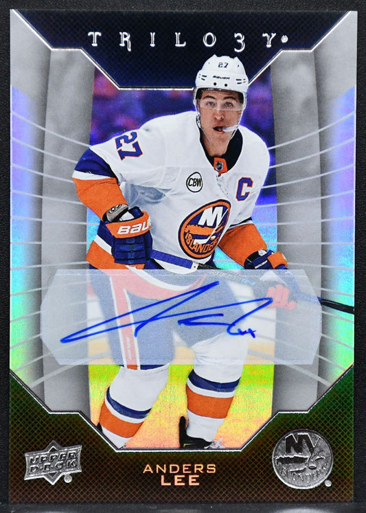 2019-20 Upper Deck Trilogy Silver Foil Auto Anders Lee 13 Auto 3276
