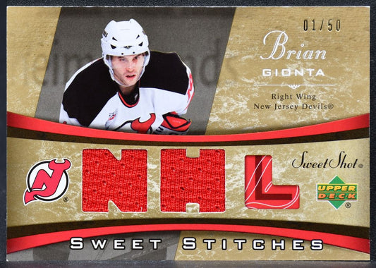 2006-07 Upper Deck Trilogy Honorary Scripted Swatches Brian Gionta Jersey 9224