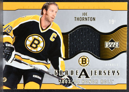 2003-04 Upper Deck Honor Roll Grade A Jerseys Joe Thornton Bruins Jersey 1894