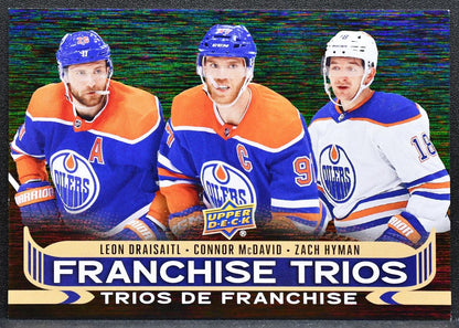 2024-25 UD Tim Hortons Franchise Trios Draisaitl/McDavid/Hyman Oilers 9409