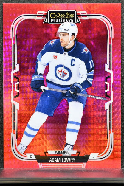 2025-26 O-Pee-Chee Platinum Red Prism Adam Lowry 182 Winnipeg Jets 166/199 3703