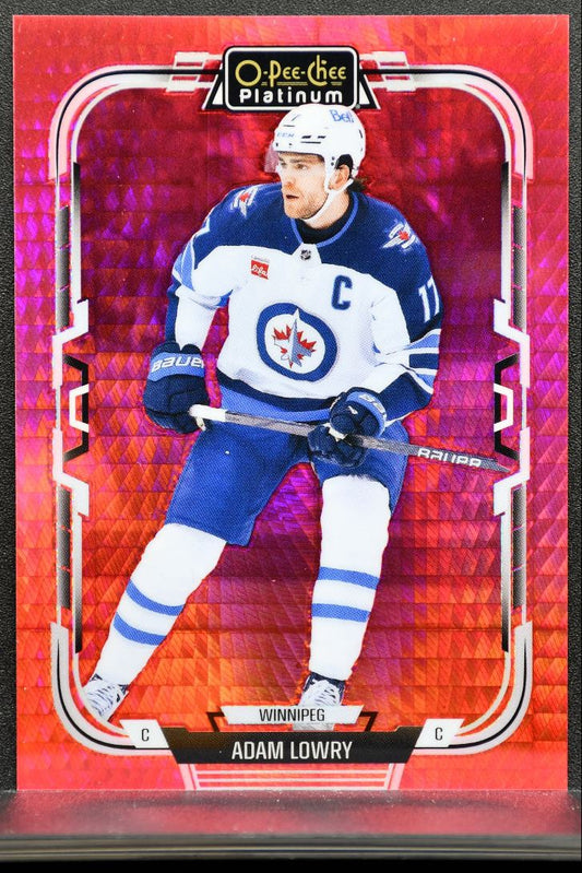 2025-26 O-Pee-Chee Platinum Red Prism Adam Lowry 182 Winnipeg Jets 166/199 3703