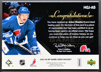 2007-08 SP Game Used Legends Classic Game Patch Stastny HGJ-AS 31/50 Jersey
