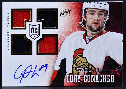 2013-14 Panini Prime Rookie Jersey Cory Conacher 124  RC Auto 100/199