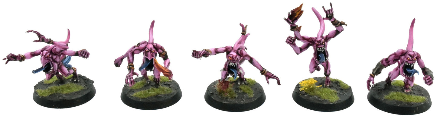 DISCIPLES OF TZEENTCH 10 Pink Horrors Of Tzeentch #1 COMMISSION PRO PAINTED 0119