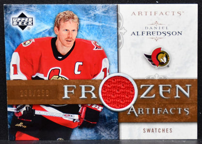 2006-07 UD Artifacts Frozen Swtaches Daniel Alfredsson 238/250 Jersey 4361