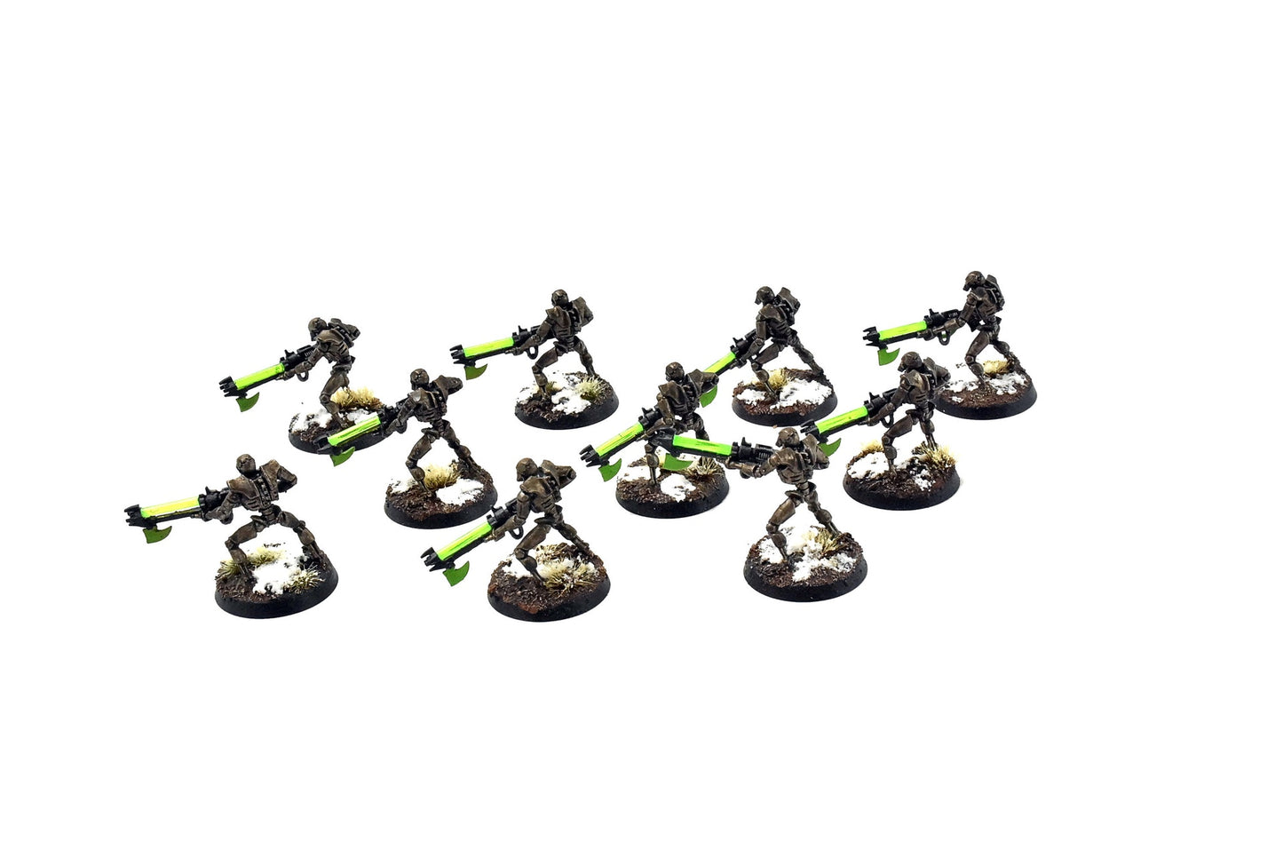 NECRONS 10 NECRON Warriors #6 WELL PAINTED Warhammer 40k