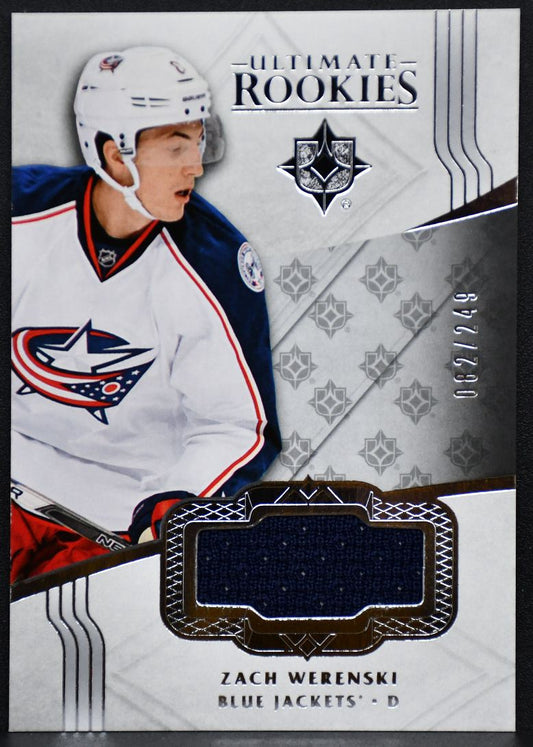 2016-17 UD Ultimate Collection RCs Jersey silver Werenski Blue Jackets RC /249 4374