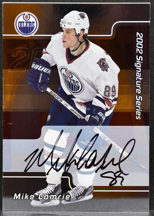 2001-02 In The Game Signature Series Mike Comrie 038 Edmonton Oilers Auto 4556