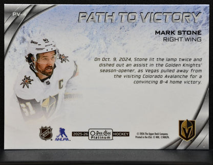 2025-26 O-Pee-Chee Platinum Path to Victory Mark Stone Vegas Golden Knights 2249