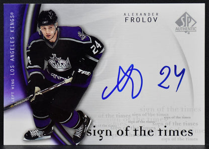 2005-06 SP Authentic Sign of the Times Alexander Frolov AF Kings Auto 8652