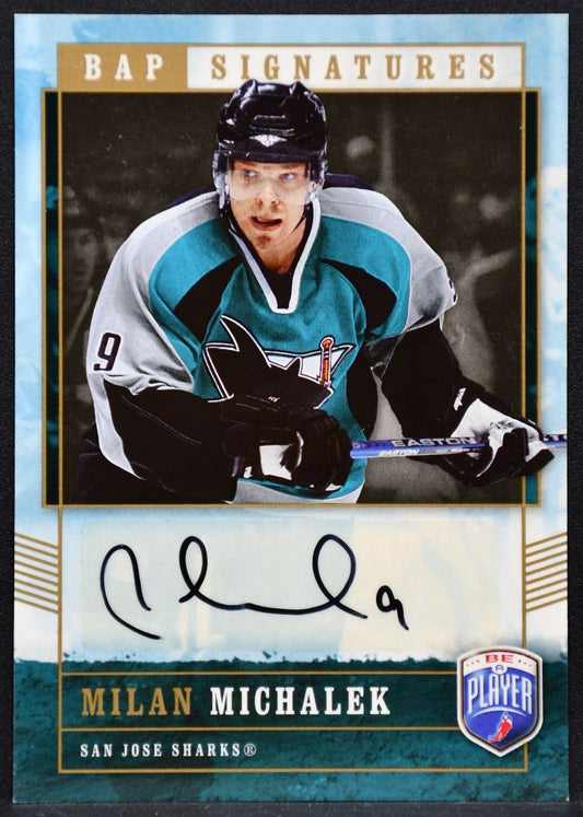 2006-07 Upper Deck BAP Signatures Milan Michalek MI San Jose Sharks Auto 3818