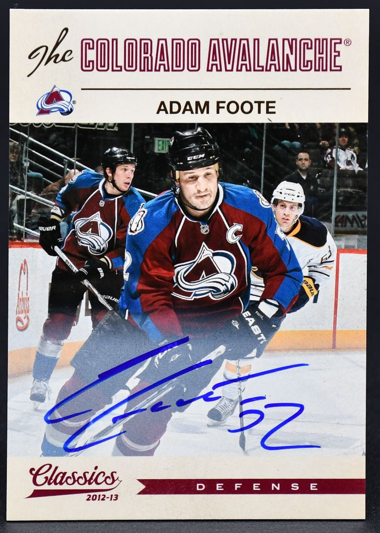 2012-13 Panini Classics Signatures Adam Foote 49 Auto