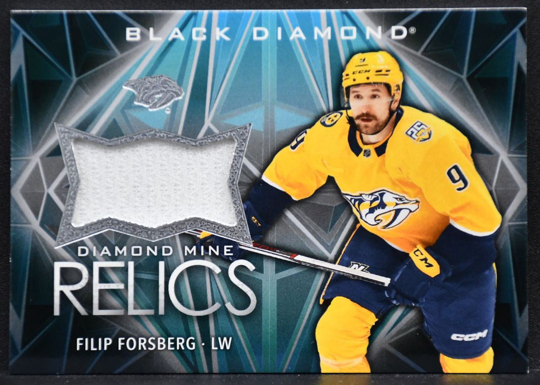 24-25 UD Black Diamond Mine Relics Filip Forsberg DMR-FF Predators Jersey 6140
