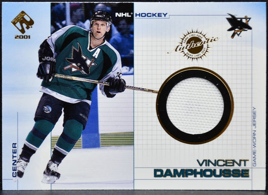 2000-01 Pacific Private Stock Jersey Vincent Damphousse Sharks Jersey 0290