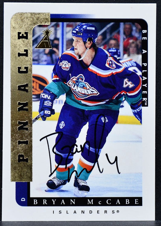 1997-98 Pinnacle Be a Player Autographs Bryan McCabe 162 New York Islanders Auto