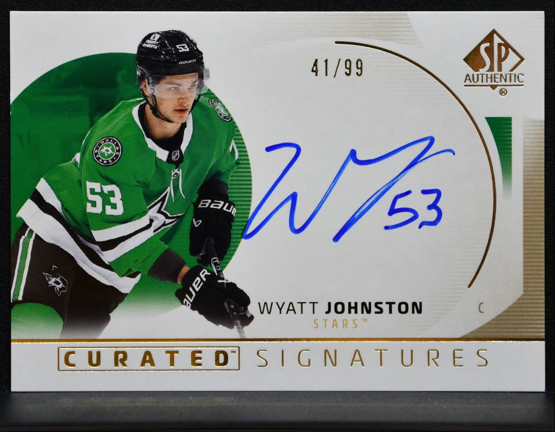 2025-26 SP Authentic Curated Signatures Wyatt Johnston Stars Auto 41/99 2560