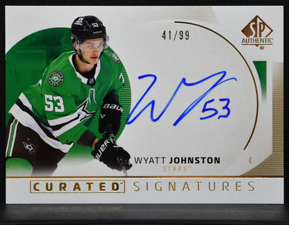 2025-26 SP Authentic Curated Signatures Wyatt Johnston Stars Auto 41/99 2560
