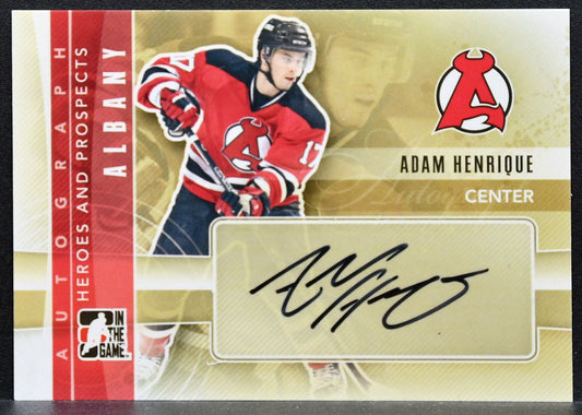 2011-12 ITG Heroes & Prospects Autographs Adam Henrique Albany Devils Auto 0031