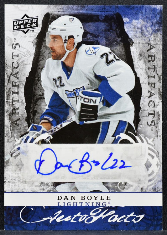 2008-09 Upper Deck Artifacts Auto-Facts Dan Boyle AF-DB Lightning Auto 1953